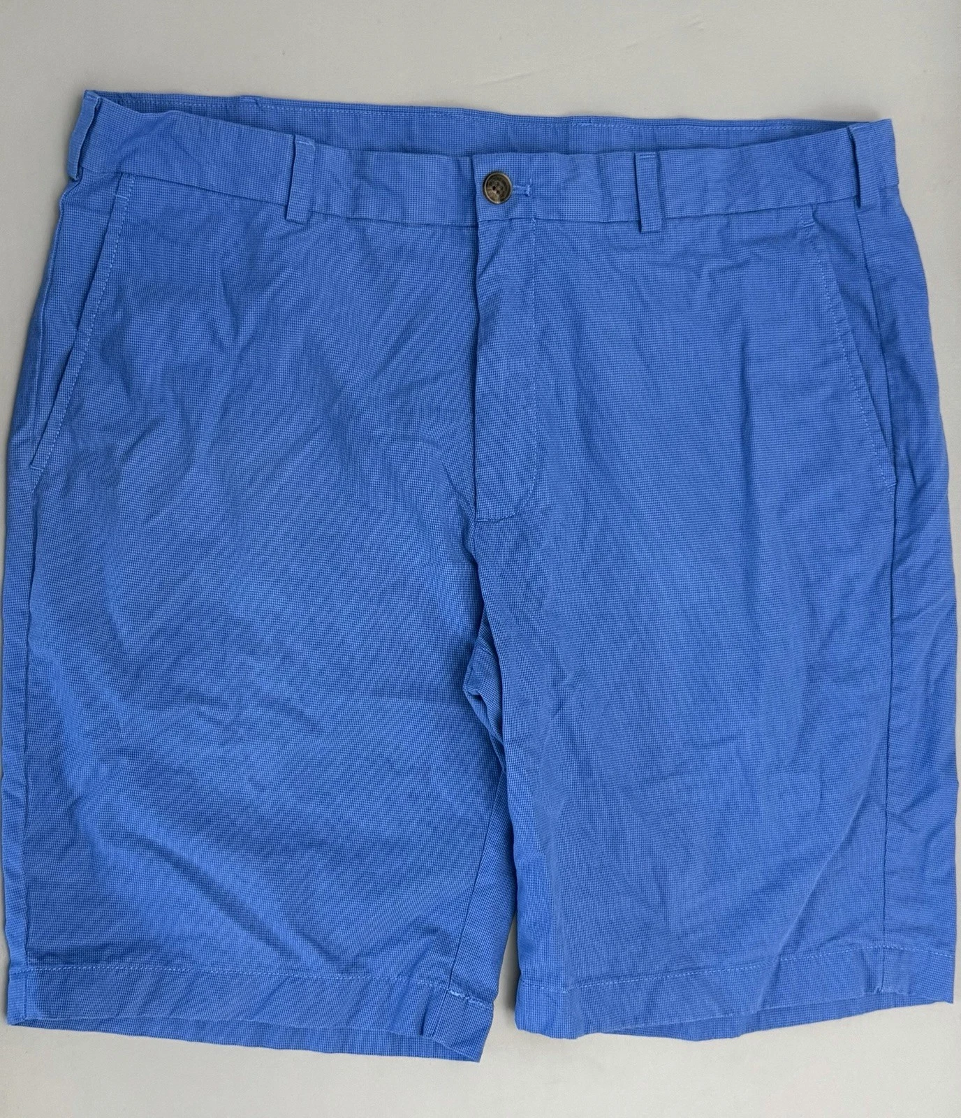 Brooks Brothers Blue Cotton Flat Front Shorts – Classic Casual MenswearSize W38