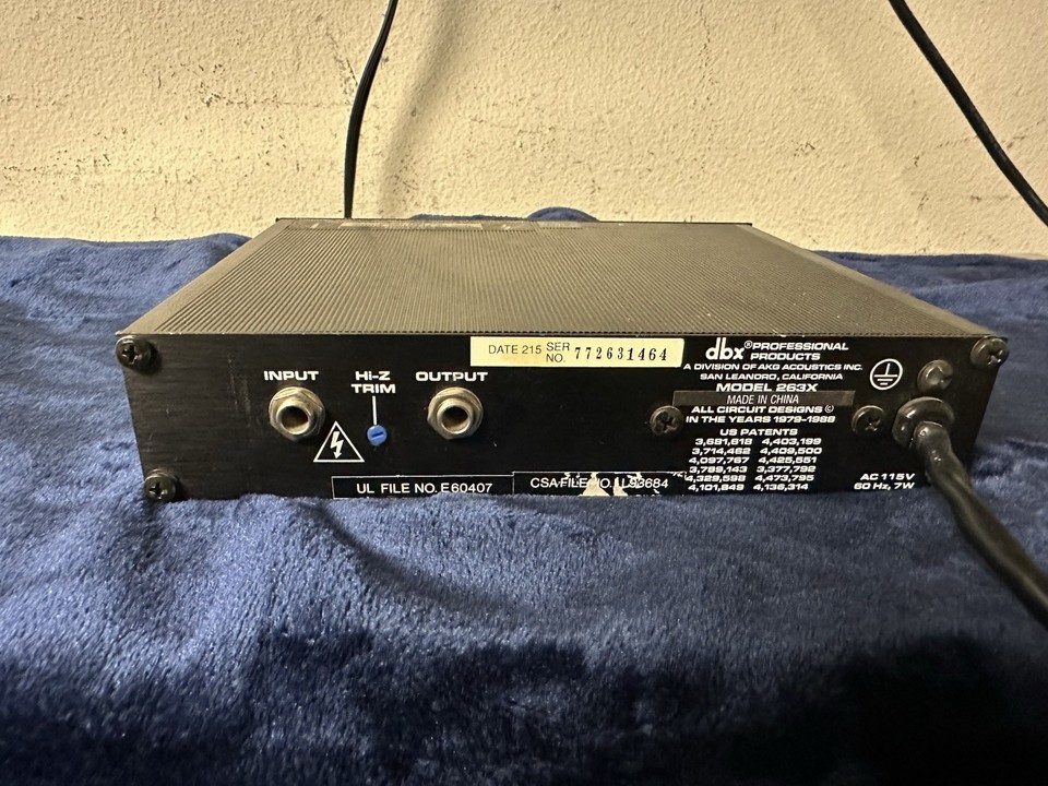 Dbx 263X De-Esser Half-Rack Single Slider Action Signal Processor ...