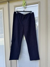 Gap pajamas pants large 100 cotton flannel navy drawstring pocket