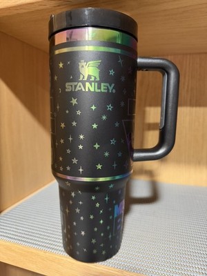 40oz Stanley Tumbler with handle- Laser Engraved- Black with Chroma- Star Movie