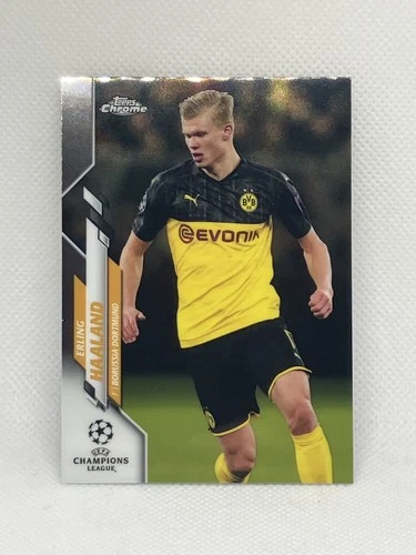2019-20 Topps Chrome UCL Soccer #74 Erling Haaland Base RC (read description) 