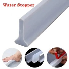 New 1PC 2m/78.74inch Rubber Silicone Shower Barrier Water Stopper Bathroom Strip