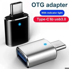 LED USB-C 3.0 Male to USB A Female Adapter Converter OTG Type C Android Phone