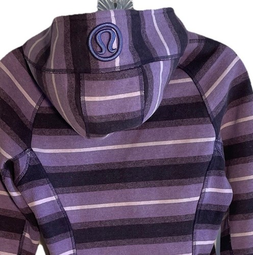 Lululemon Scuba Hoodie Purple Ombré Stripe Full Zip Jacket Size 4 Tag Attached - Picture 4 of 7