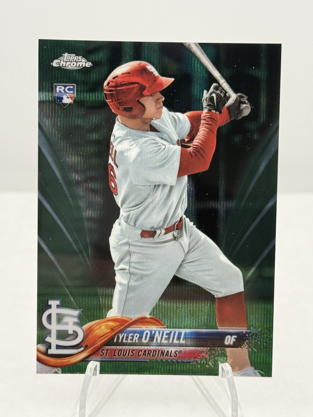 2018 Topps Chrome - Tyler O'Neill #35 Green Refractor /99 (RC)