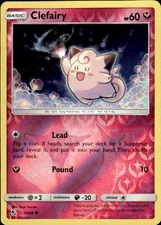 Pokemon Reverse Holo Clefairy (38) Hidden Fates 38/68 LP
