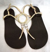 Giuseppe Zanotti Design dark brown and gold sandals size 36