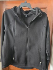 Youth Swiss Tech Ribbed Full-Zip Jacket Black Size XL 16-18 