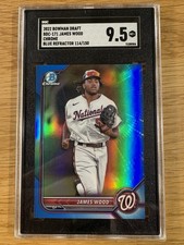 2022 Topps Bowman Chrome Draft #BDC-171 James Wood Blue Refractor SGC 9.5 /150