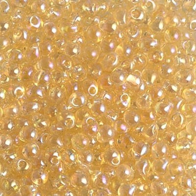 DP-251, Transparent Light TOPAZ AB, 10g, 3.4mm drop/fringe beads, (db-48)