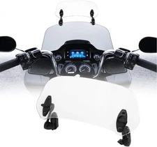 Motoparty Motorcycle Windshield Extension - Universal Adjustable transparent 