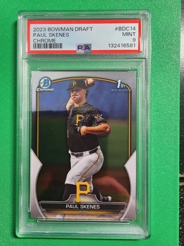 2023 BOWMAN CHROME 1ST ROOKIE PAUL SKENES #BDC-14 PITTSBURGH PIRATES PSA 9 MINT