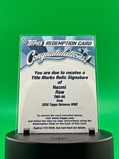 2026 Topps WWE Universe NAOMI Title Marks Relic Signature Redemption Card