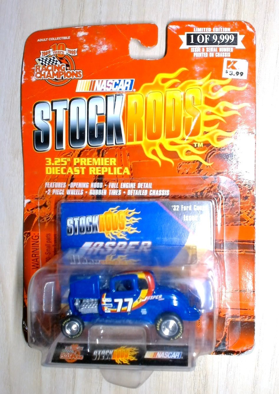 Vintage 1999 NASCAR Stock Rods #185 Robert Pressley #77 Jasper '69 Cougar 