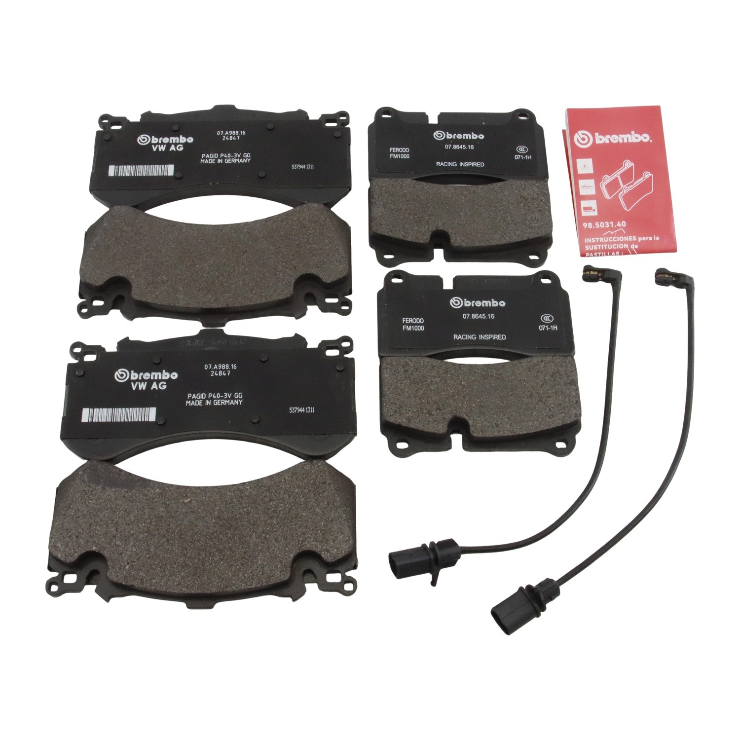 Lamborghini Aventador 2012-2021 Front Brake pads Set P/N 470698151