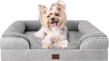 Orthopedic Small Dog Bed 24x18Inch, Waterproof Memory Foam, Non-Slip, Washable