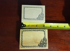 Pair of Matching Flower Boarder/Frame Rubber Stamps, Calla Lillies, Ivy Leaf