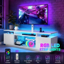 Modern LED High Glossy TV Stand, Media Console, Entertainment Center for 32"-70"