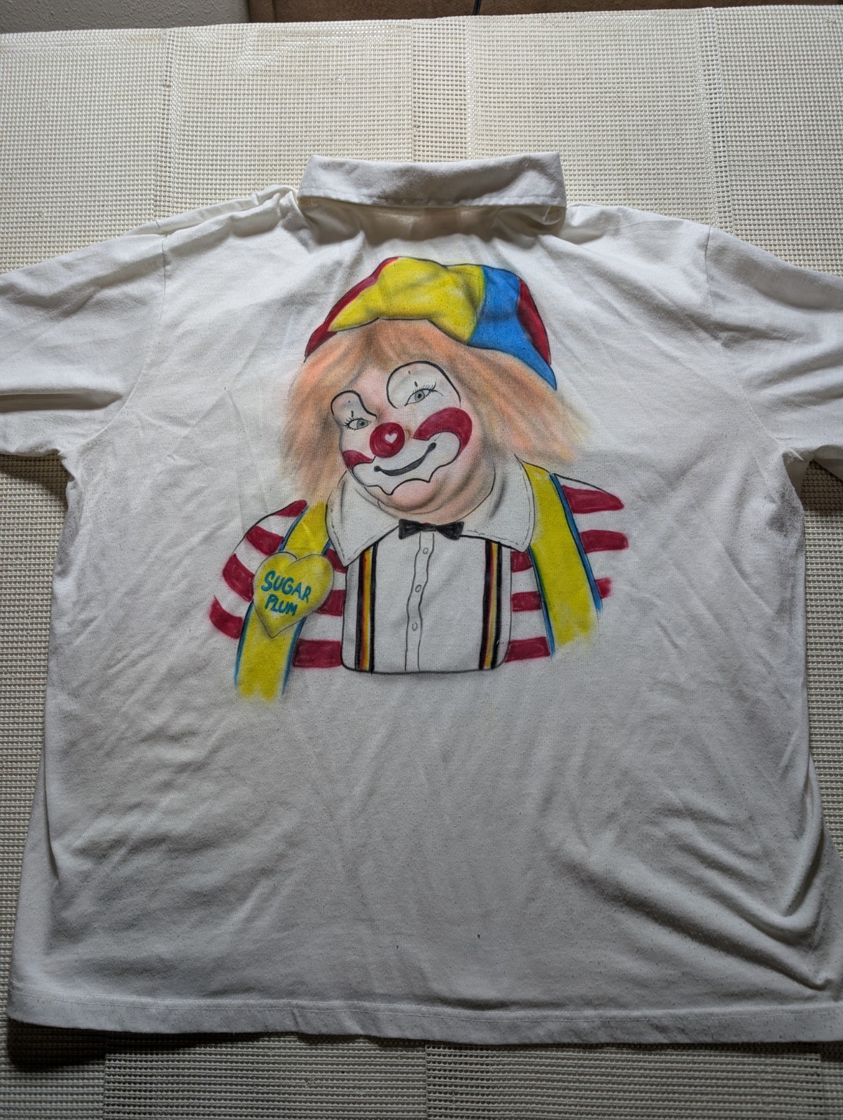 Rare Unique Clowns Of America International Airbrush Sugar Plum Clown Polo Sz 3X