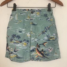 Polo Ralph Lauren Shorts Boys Size 6 Mint Green Aloha Swordfish Classic Fit Fish