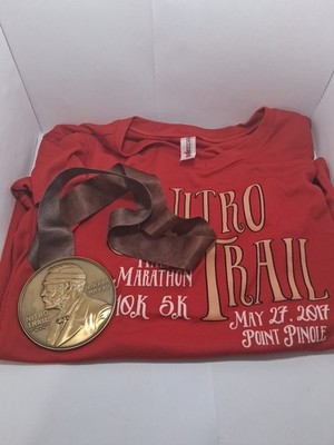 NITRO TRAIL RUN MEDAL & SHIRT  MARATHON 10K & 5K RUNNING POINT PINOLE