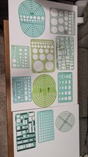 Lot of 11 Civil Architectural Drafting Templates Pickett Berol RapiDesign