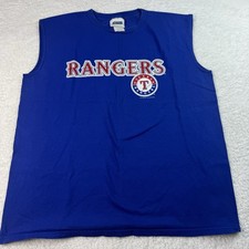 Texas Rangers MLB Tank Top Sleeveless Short Men's Large Vintage Y2K 2004