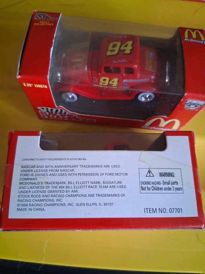 Lot Of 4 Racing Champions Bill Elliott #94 McDonald's 1:64 Diecast 1998 NASCAR - Image 3 of 4