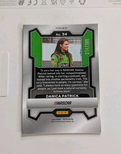 Danica Patrick - 2024 Panini Prizm NASCAR /399 Silver Pulsar Prizm #34 - Picture 2 of 2