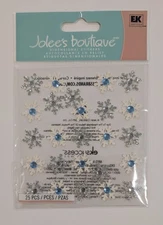 Jolee's White & Silver Snowflakes Repeats Scrapbooking Stickers