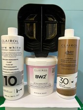 4 Clairol BW2 Powder Bleach Lightener, Bowl, 10, 30 Volume Developer New 4