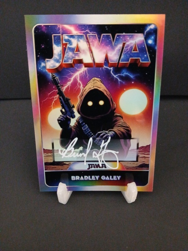 BRADLEY GALEY AUTOGRAPH SIGNED AUTO CUSTOM CARD STAR WARS JAWA