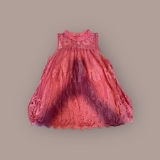 Xhilaration S Lace Mini Dress Womens Pink Excellent Floral Crochet Sleeveless