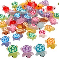 60 StüCk Mini Leuchtende SchildkröTen Harz,Miniatur Figuren,Im Dunkeln