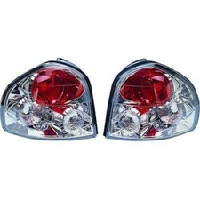Rückleuchten Set für Hyundai Santa Fe 00-06 Klarglas/Chrom