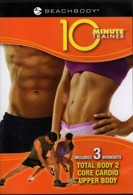 BEACH BODY 10 MINUTE TRAINER TOTAL BODY 2 CORE CARDIO UPPER BODY (dvd)