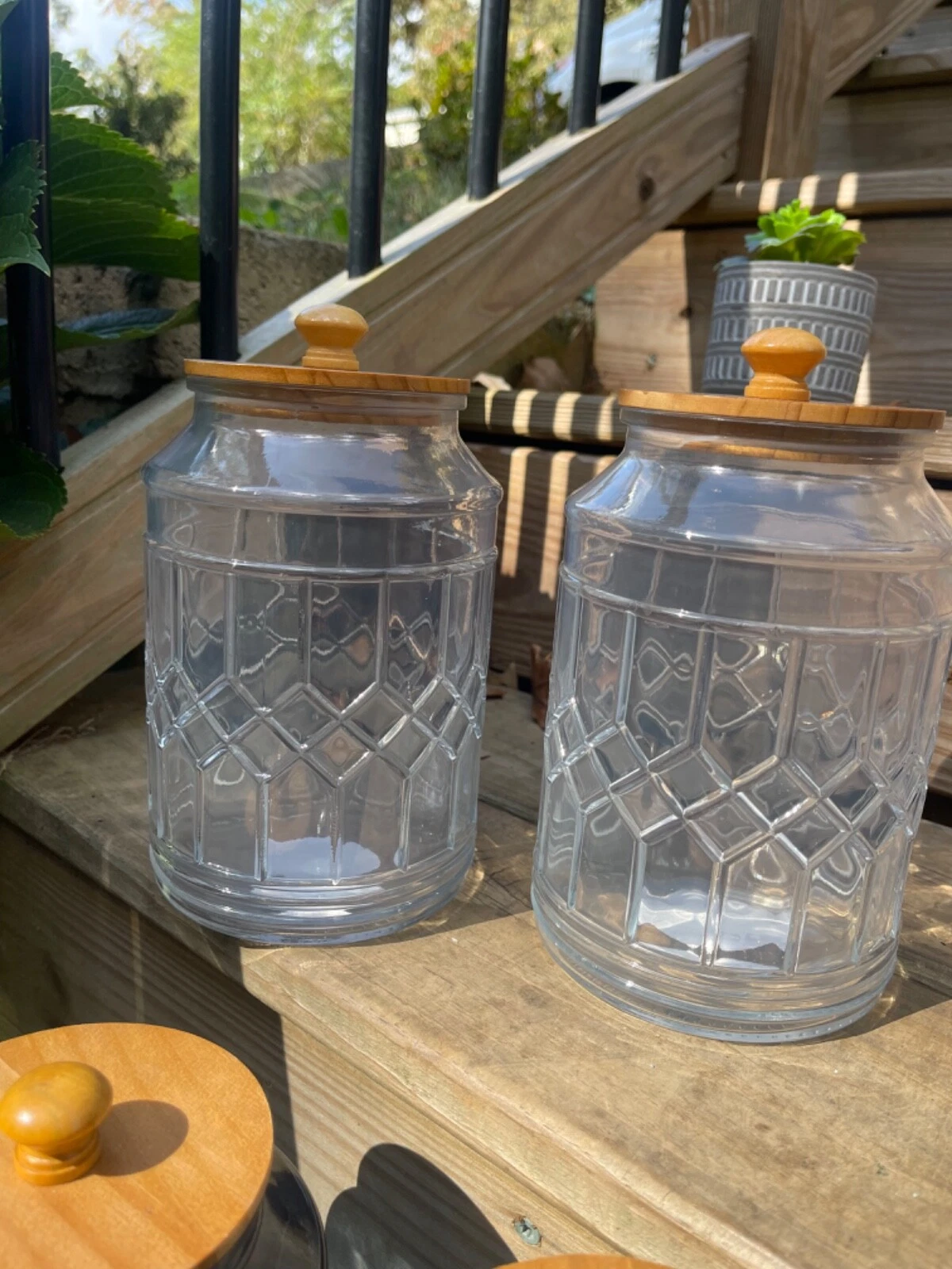 Vintage Glass Storage Decor Jar