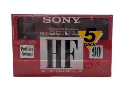 5x SONY HF high fidelity for Music & Voice 90 min leer Kassette Neu in Folie 