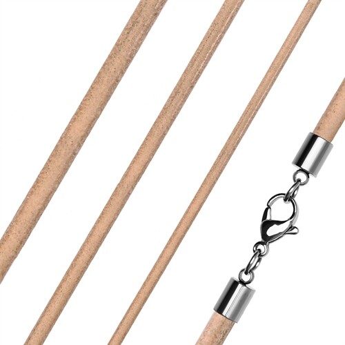 Кожаная цепочка ожерелье кожаный ремешок цепочка из натуральной кожи карабин из воловьей кожи нержавеющая сталь 1590₽