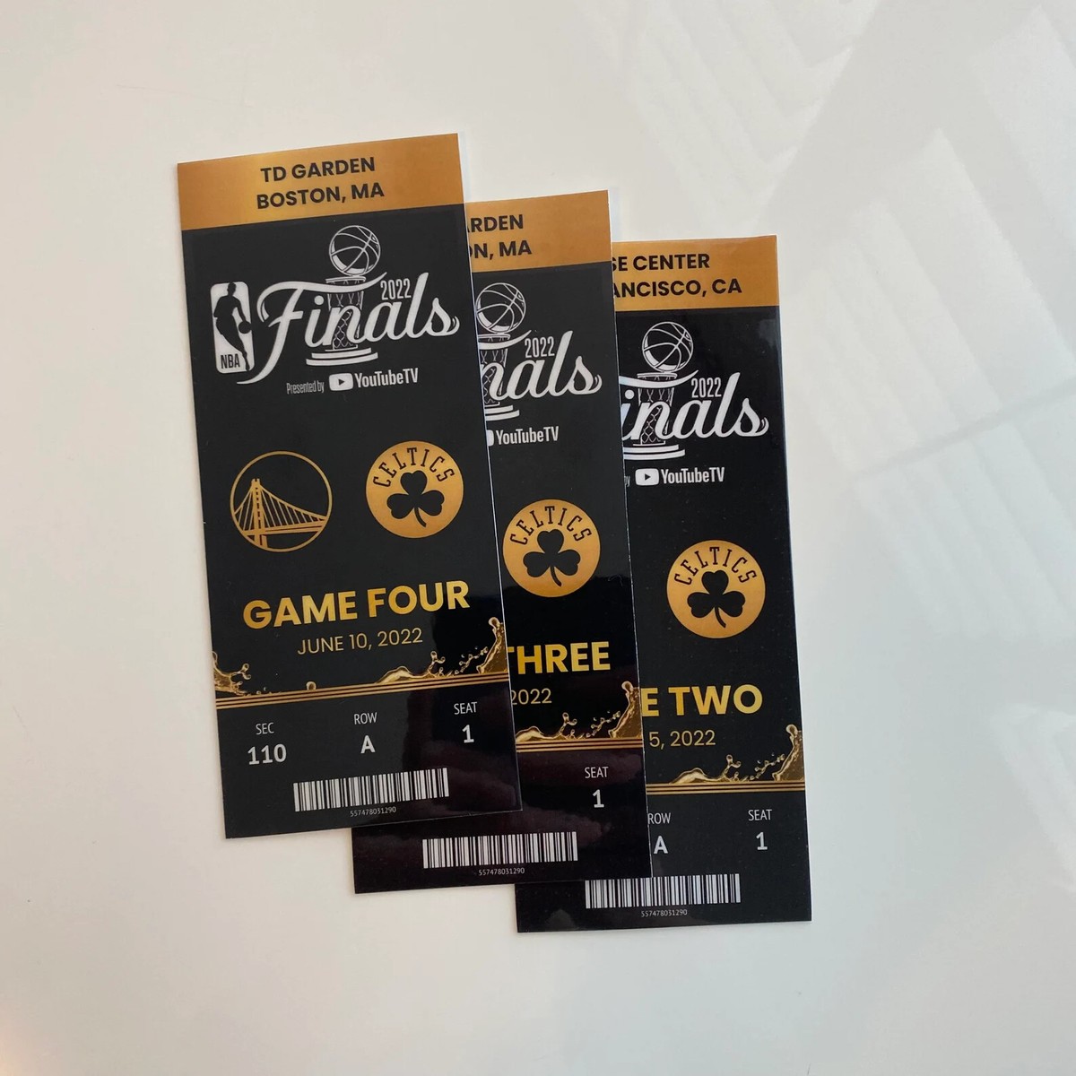 2022 NBA FINALS Celtics vs Warriors Replica Customizable Ticket