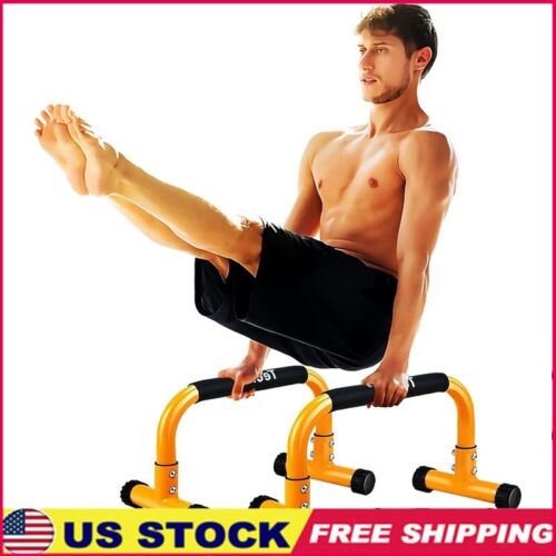 Heavy-Duty Push Up Bars Parallettes L-Sit Dip Workout Home Fitness Training New