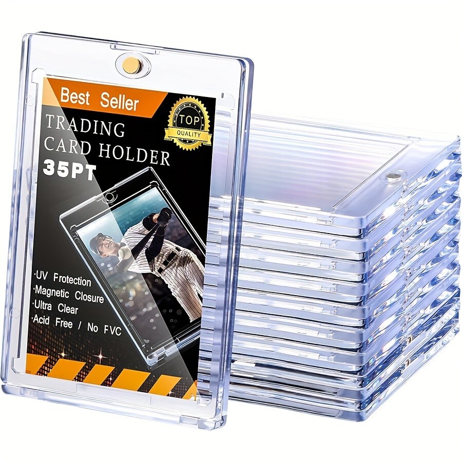 Mcbazel 10er Set 35PT Magnetischer Kartenhalter mit UV-Schutz – Transparente Sammelkartenhülle Magnetkarten für Poken, Magic, Sportkarten – Sammelkarten Zubehör Karten Aufbewahrungsetui Mcbazel 10er Set 35PT Magnetischer Kartenhalter mit UV-Schutz – Transparente Sammelkartenhülle Magnetkarten für Poken, Magic, Sportkarten – Sammelkarten Zubehör Karten Aufbewahrungsetui