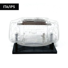 FunnyPlaying Game Boy Advance IPS Ready No Cut Housing Shell Clear White