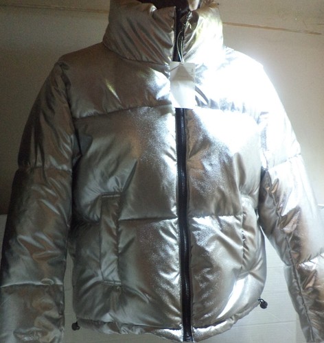 Padded Jacket Size 2 High Stand-Up Collar. Zip  & Wind Flap At Front Snap Fasten
