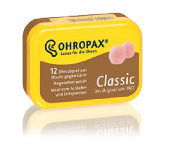 Ohropax Classic Wax & Cotton Ear Plugs Reusable Moldable Earplugs (6