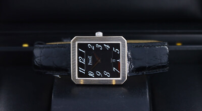 Piaget Protocol 26354, Black Dial, 18kt White Gold on Strap | eBay