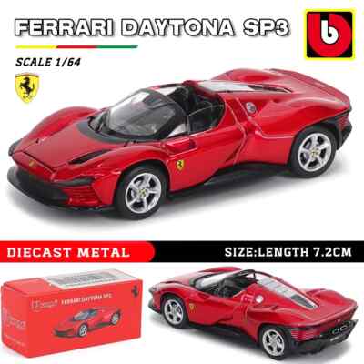 Bburago 1/64 Red Ferrari DAYTONA SP3 Diecast Metal Racing Sports Car Ferrari