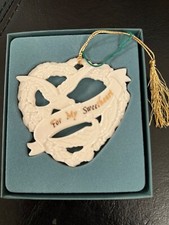 Lenox Christmas Ornament For My Sweetheart Heart Doves Made in USA Original Box