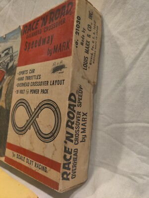 MARX Race 'N Road Cross Over Speedway Set, no Cars. W/Box. No 2130
