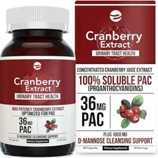 D-mannose cranberry juice extract capsule